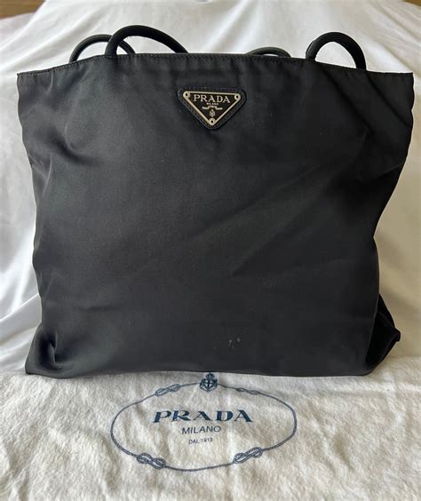 large prada nylon tote|Prada nylon shoulder bag black.